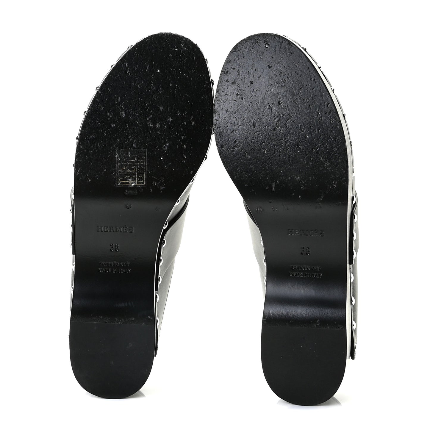 Calfskin Calya Mules 38 Black