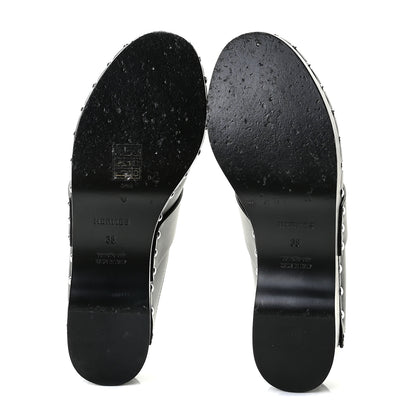 Hermes Calfskin Calya Mules 38 Black 7 of 13