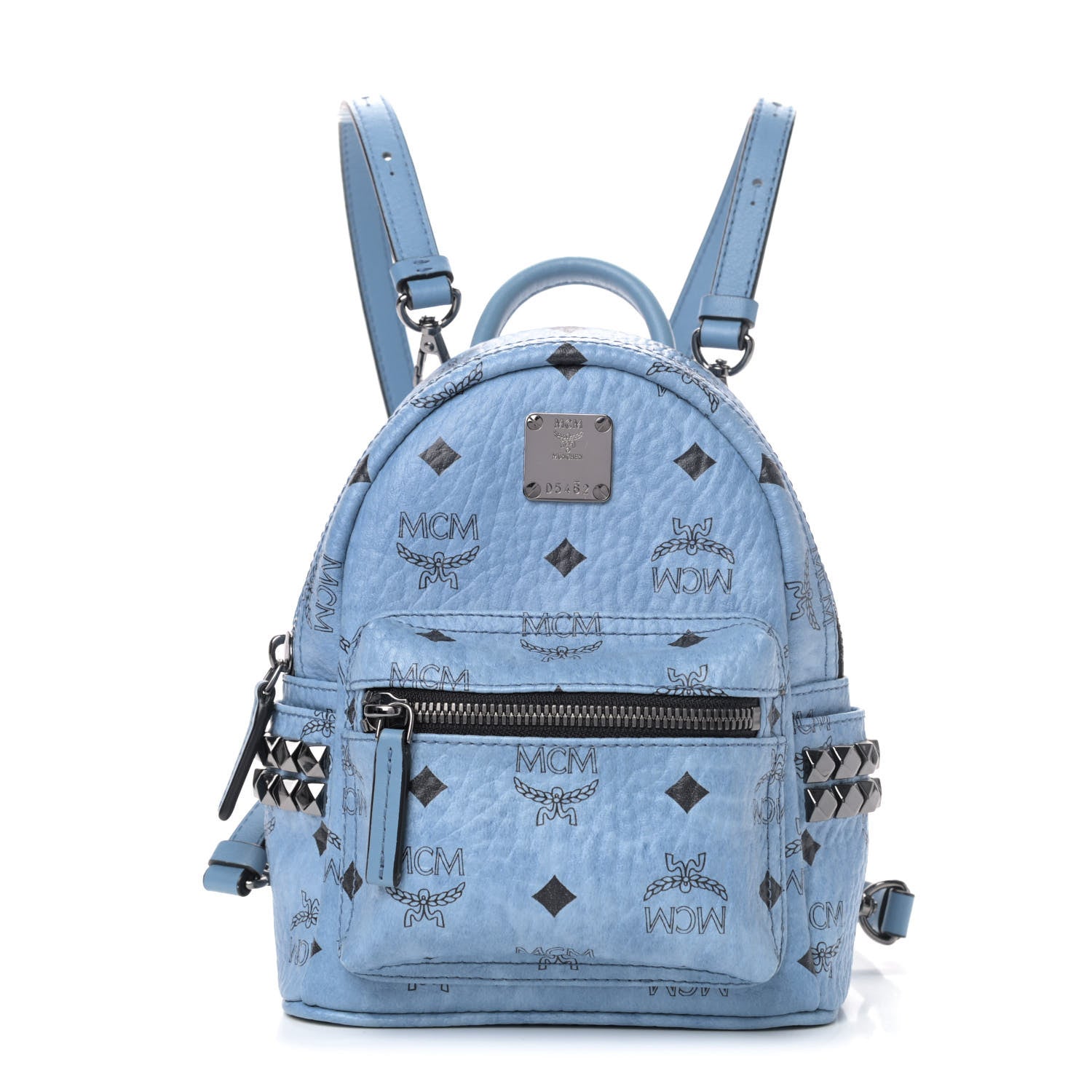 MCM Visetos Side Stud X-Mini Stark Bebe Boo Backpack Blue 1 of 5
