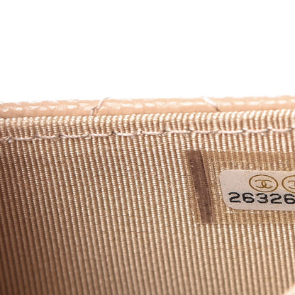 Chanel Caviar Quilted Card Holder Wallet Beige Clair 8 of 9