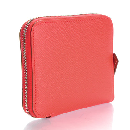 Hermes Epsom Silk'in Compact Wallet Rose Jaipur 3 of 9