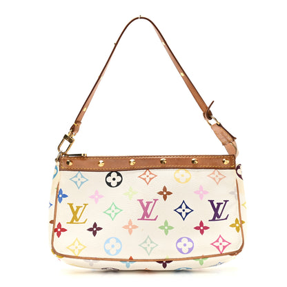 Louis Vuitton Monogram Multicolor Pochette Accessories White 1 of 10