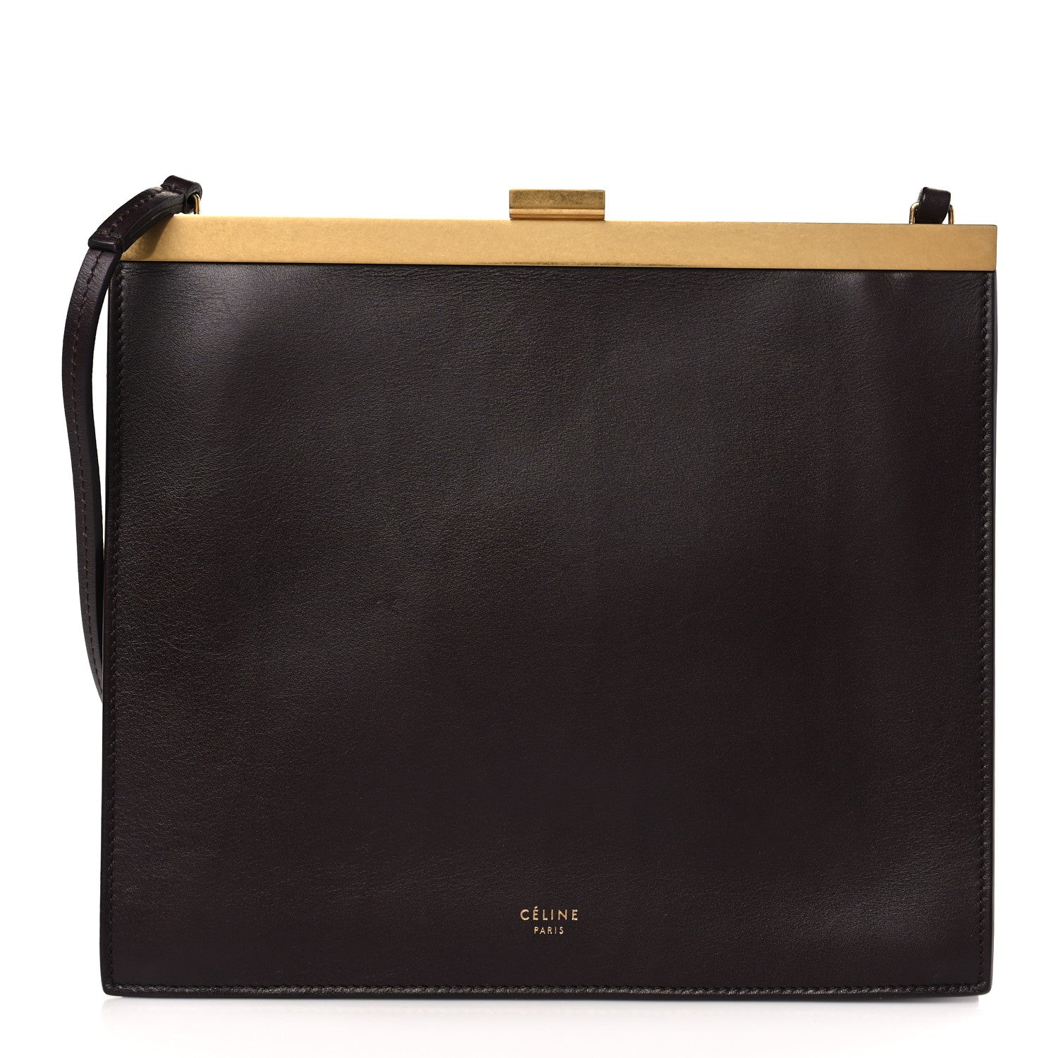 Celine Smooth Calfskin Mini Clasp Bag Bordeaux 1 of 9
