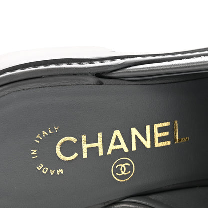 Chanel Lambskin Quilted CC Turnlock Mules 37.5 Grey 7 of 13