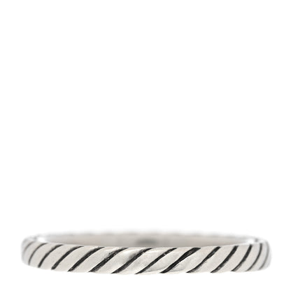 David Yurman Sterling Silver Stackable Cable Ring 54 7 3 of 4