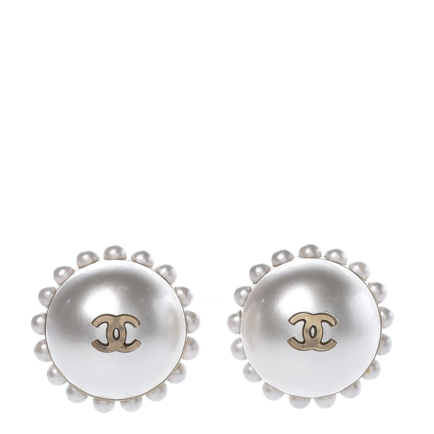 Pearl CC Earrings Gold