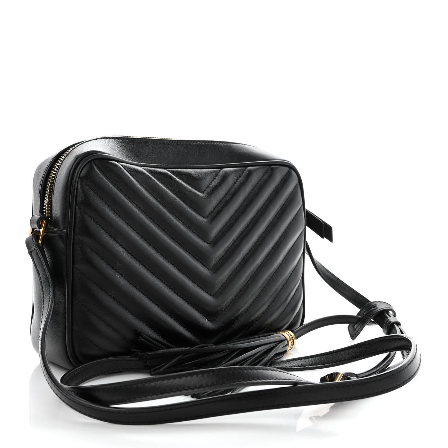 Calfskin Matelasse Monogram Lou Camera Bag Black