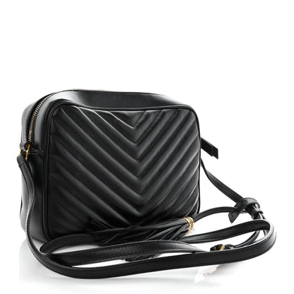 Saint Laurent Calfskin Matelasse Monogram Lou Camera Bag Black 3 of 14
