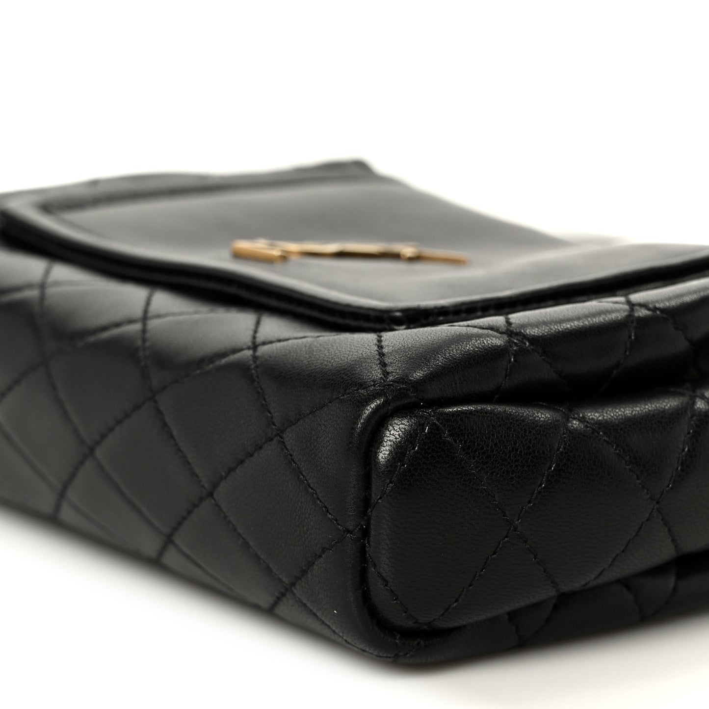 Lambskin Quilted Monogram Mini Nolita Black