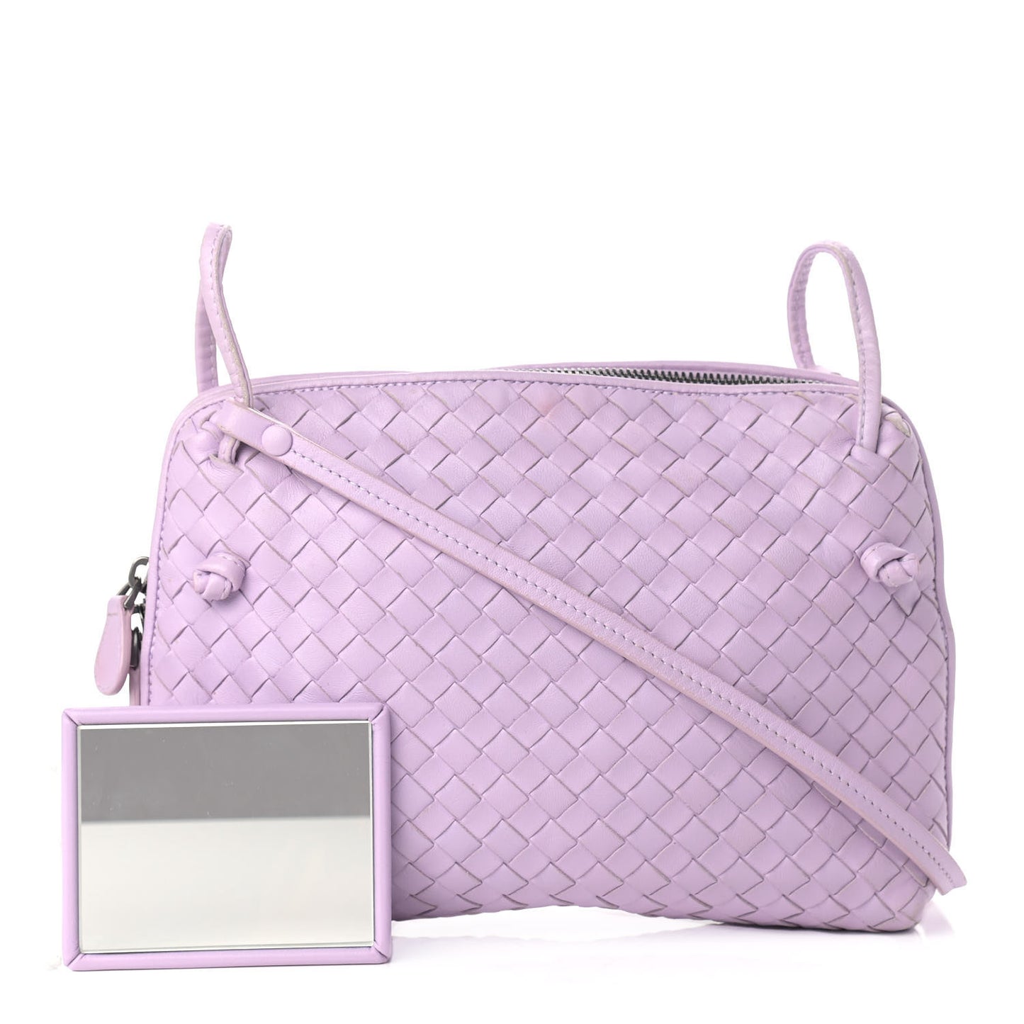 Nappa Intrecciato Pillow Crossbody Messenger Parme