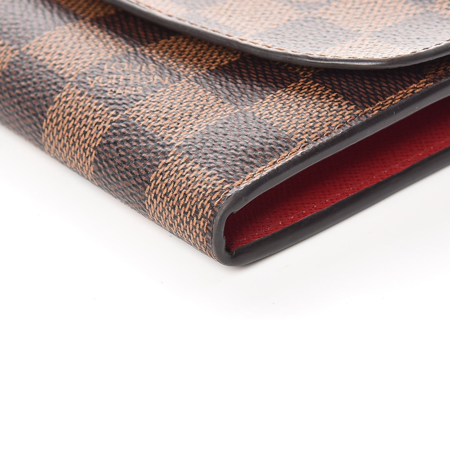 Damier Ebene Emilie Wallet Red