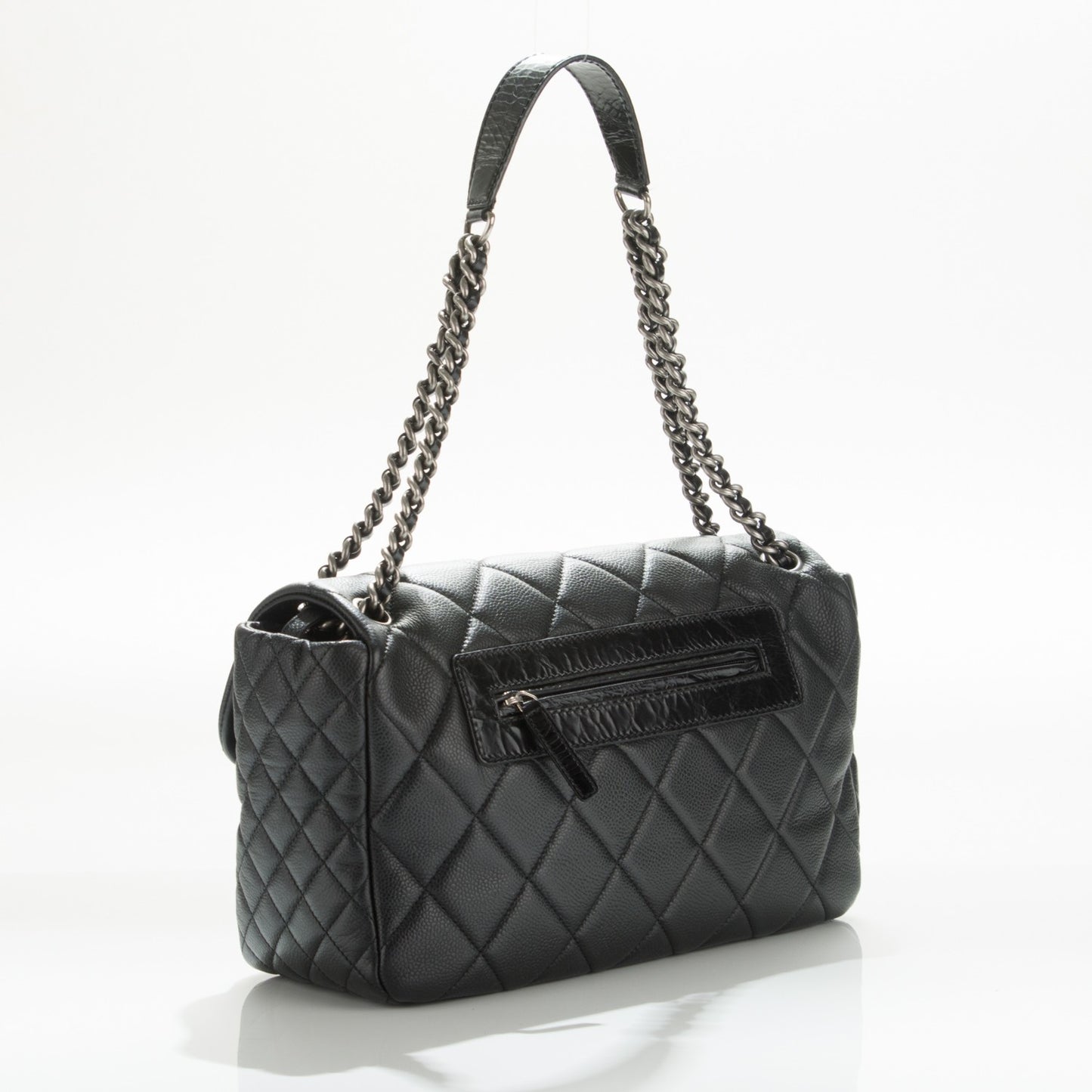 Caviar Quilted Coco Casual Flap Black