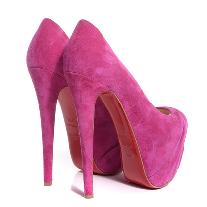 Christian Louboutin Suede Drapesse 160 Pumps 37.5 Grenadine 4 of 6