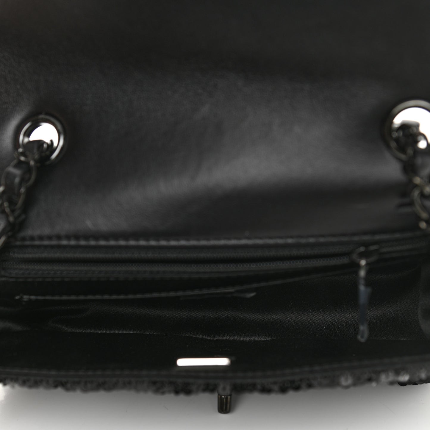Sequin Mini Rectangular Flap Black