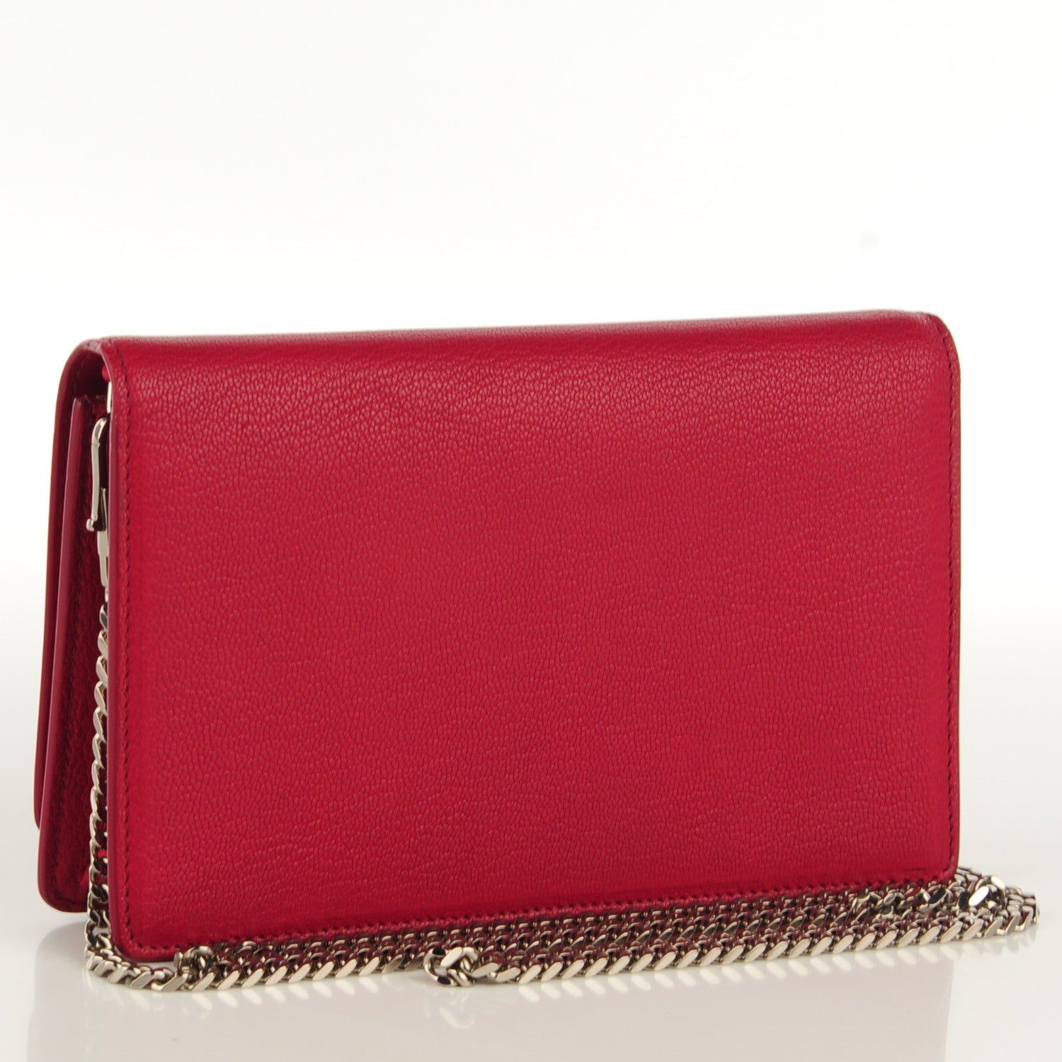 Givenchy Sugar Goatskin Pandora Chain Wallet Deep Red 3 of 8