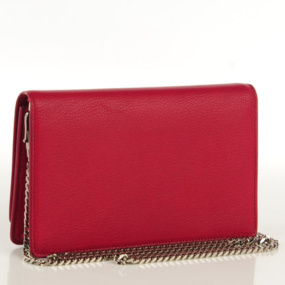 Givenchy Sugar Goatskin Pandora Chain Wallet Deep Red 3 of 8
