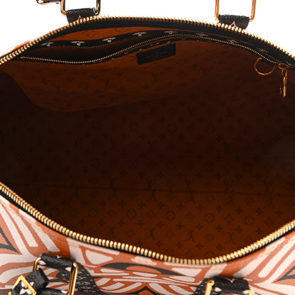 Louis Vuitton Monogram Giant Crafty Keepall Bandouliere 45 Creme Caramel Black 5 of 9