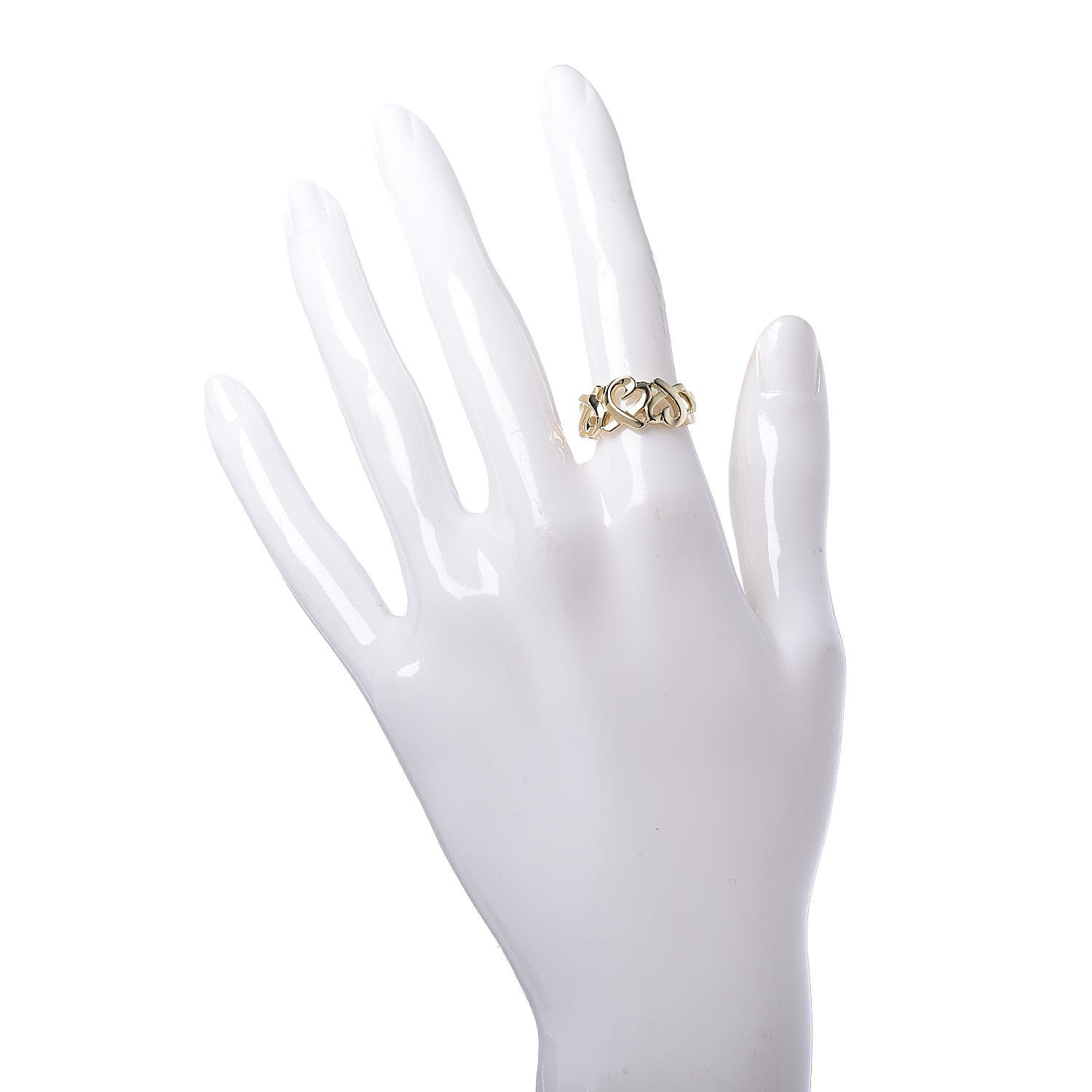Tiffany 18K Yellow Gold Paloma Picasso Loving Heart Ring 52 6 2 of 6