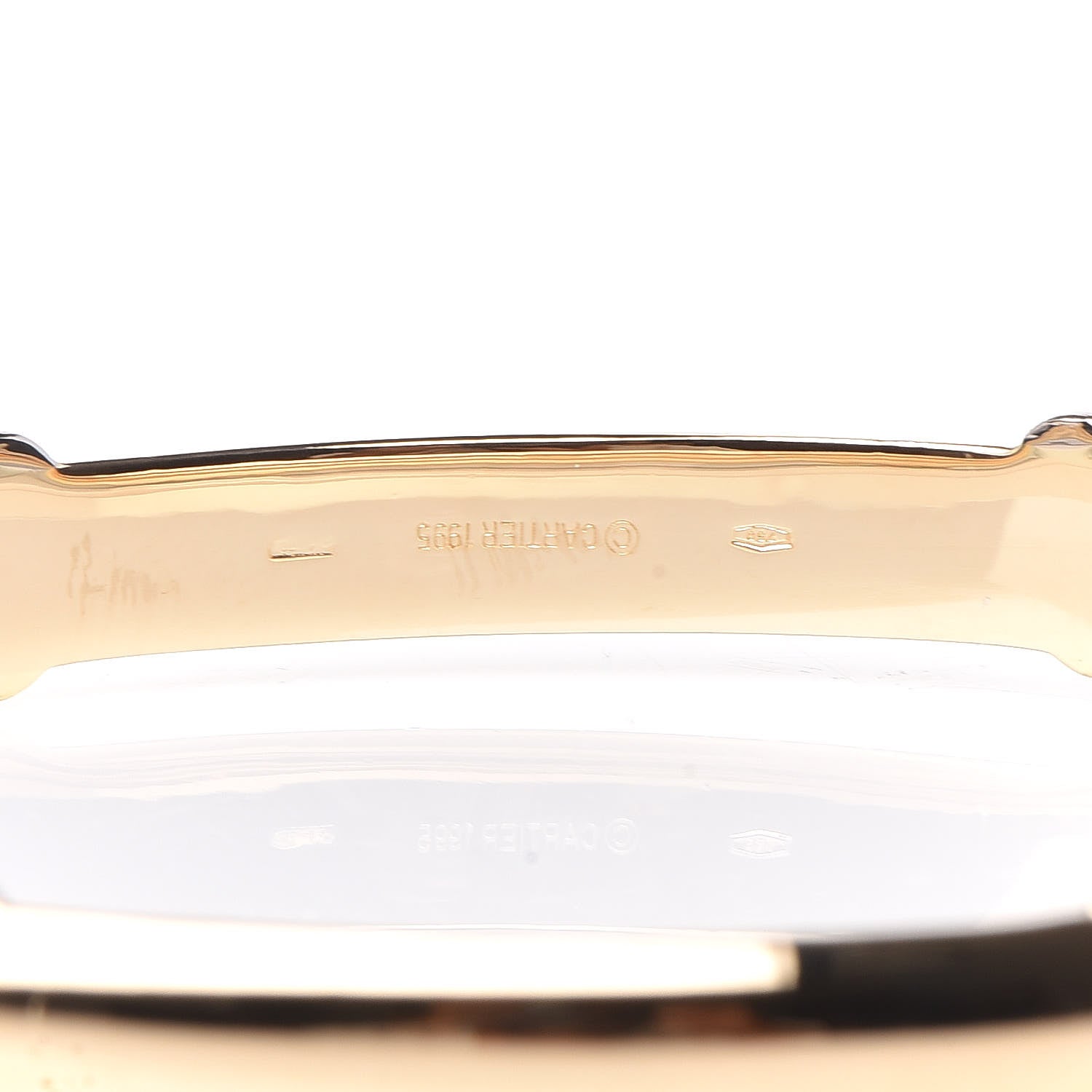 Cartier 18K Pink Yellow White Gold Trinity LOVE Bracelet 17 5 of 6