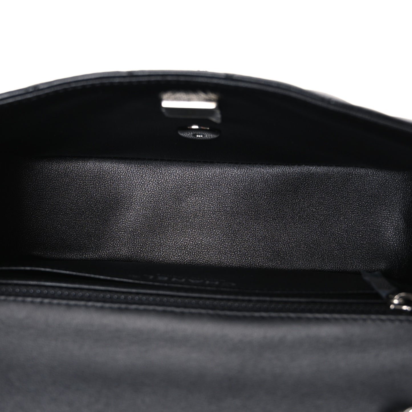 Lambskin Quilted Mini Rectangular Flap Black