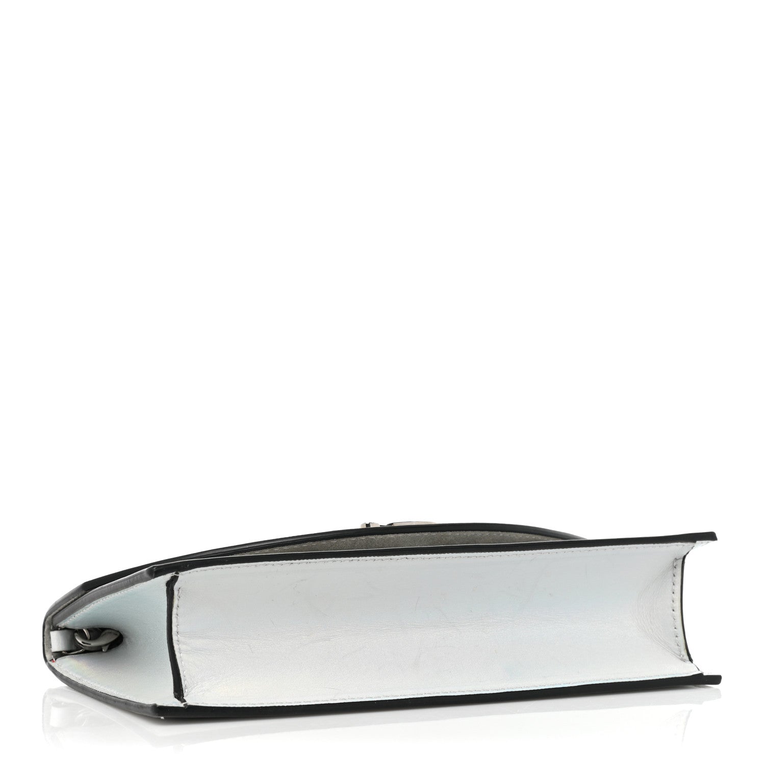 Christian Louboutin Iridescent Calfskin Loubi54 Crossbody Clutch Silver 4 of 19