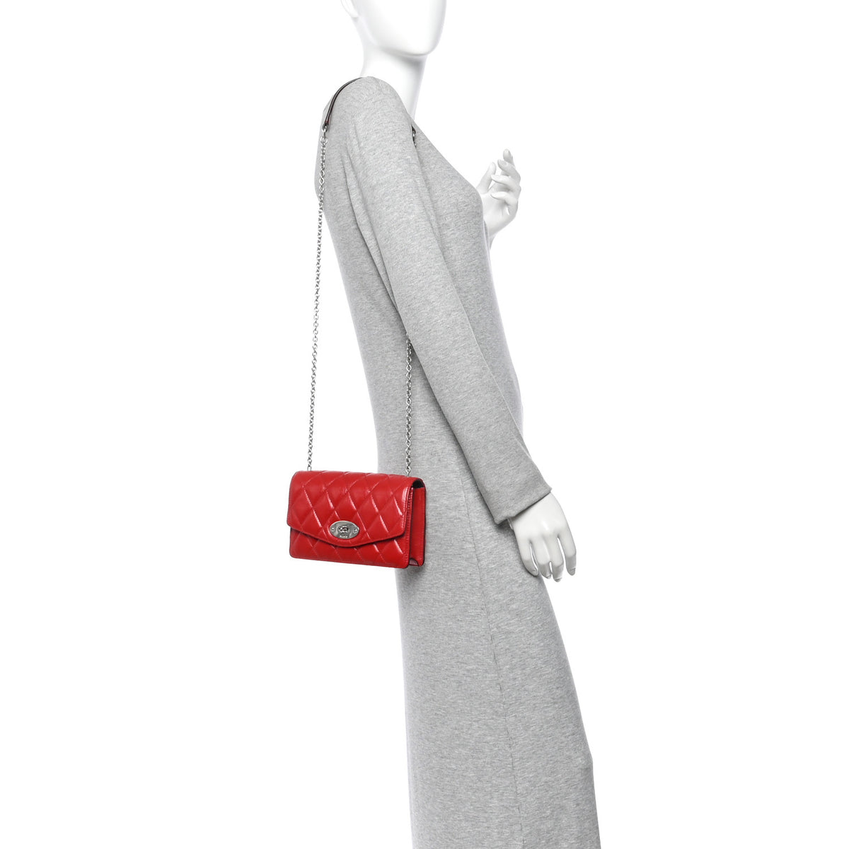 Mulberry Shiny Buffalo Quilted Darley Shoulder Bag Red 2 of 11