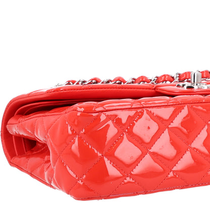 Chanel Patent Quilted Medium Double Flap Red 9 of 10