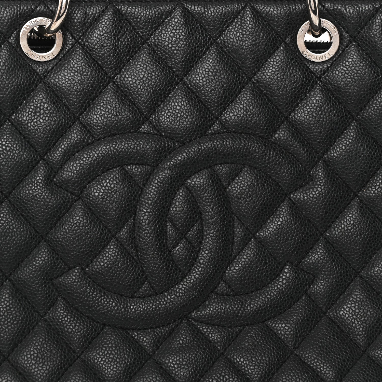 Chanel Caviar Quilted Grand Shopping Tote GST Black 8 of 10