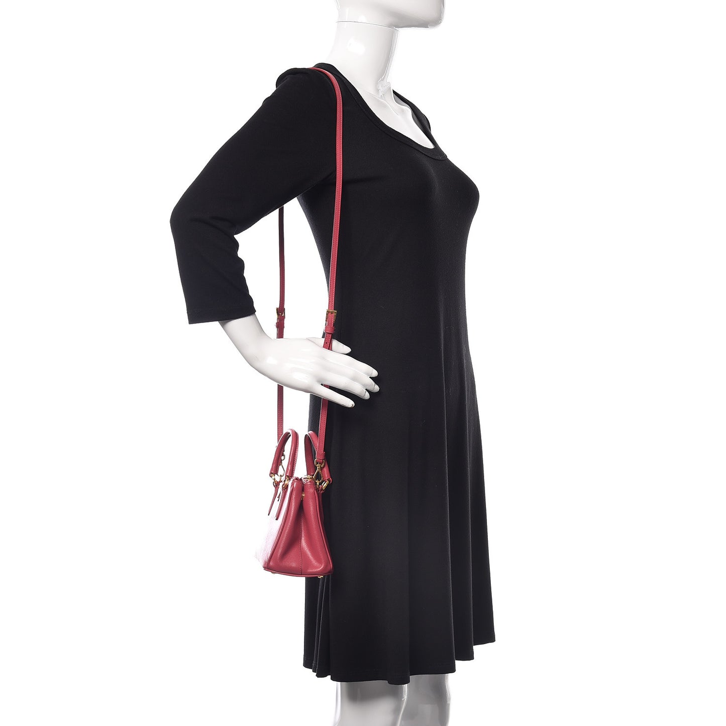 Saffiano Mini Galleria Double Zip Tote Peonia