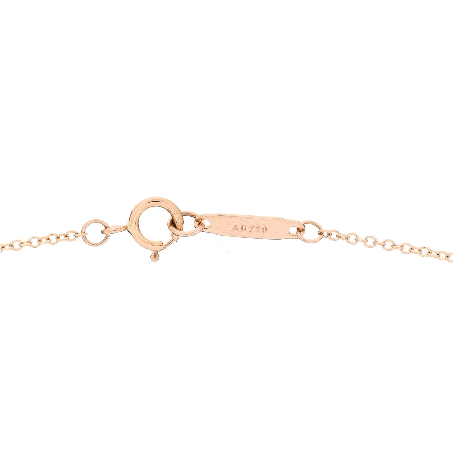 Tiffany 18K Rose Gold Diamond Small T Smile Pendant Necklace 6 of 6