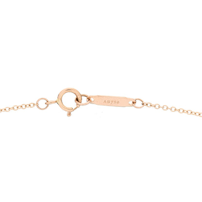 Tiffany 18K Rose Gold Diamond Small T Smile Pendant Necklace 6 of 6