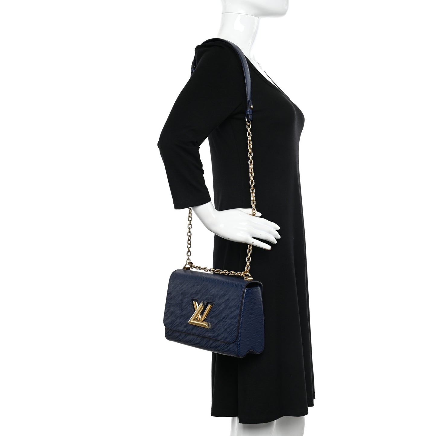 Epi Twist Shoulder Bag MM Indigo