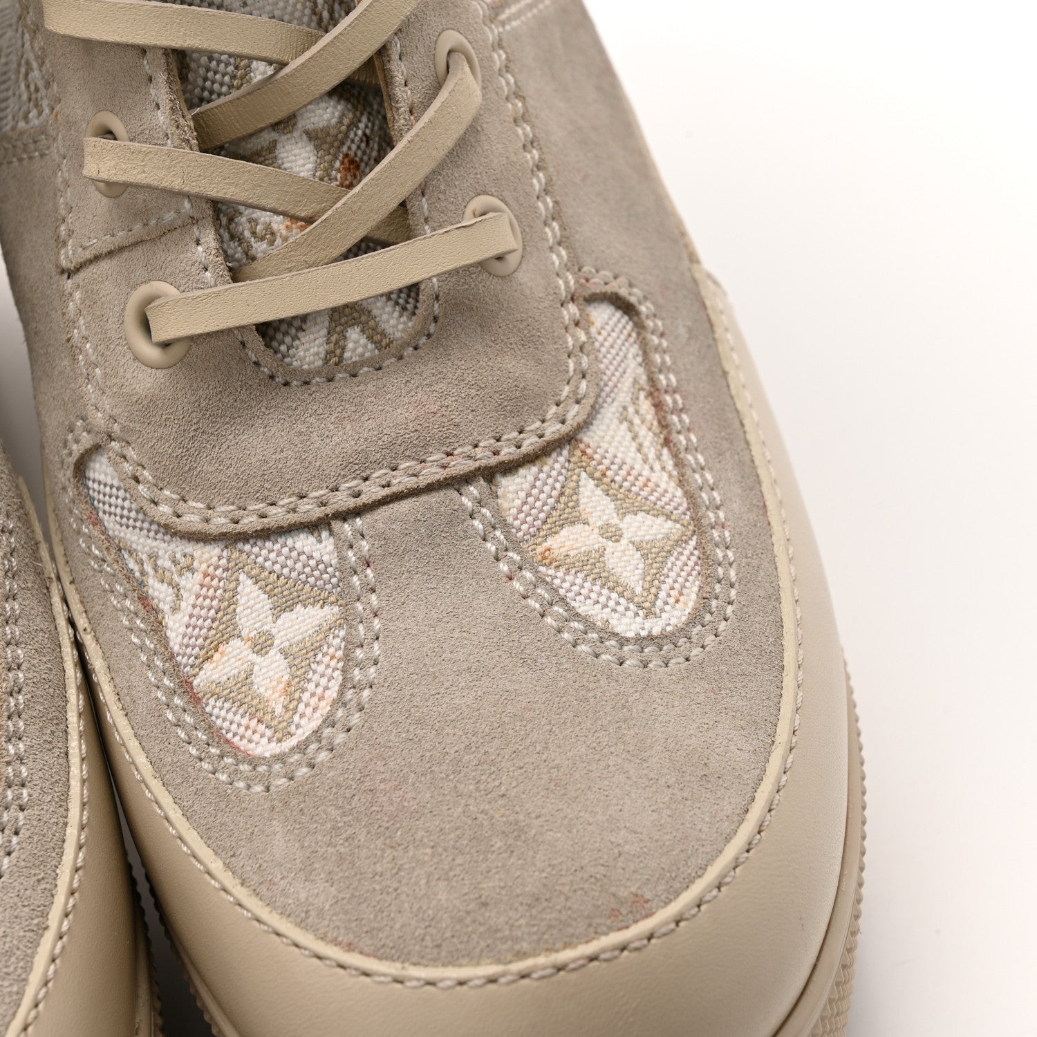 Louis Vuitton Suede Calfskin Jacquard Since 1854 Laureate Platform