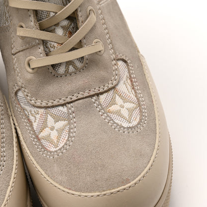 Louis Vuitton Suede Calfskin Jacquard Since 1854 Laureate Platform Desert Boots 37.5 Beige 15 of 15