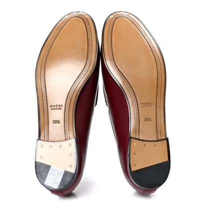 Gucci Betis Glamour Calfskin Womens Jordaan Loafers 39.5 Rosso Ancora 6 of 10