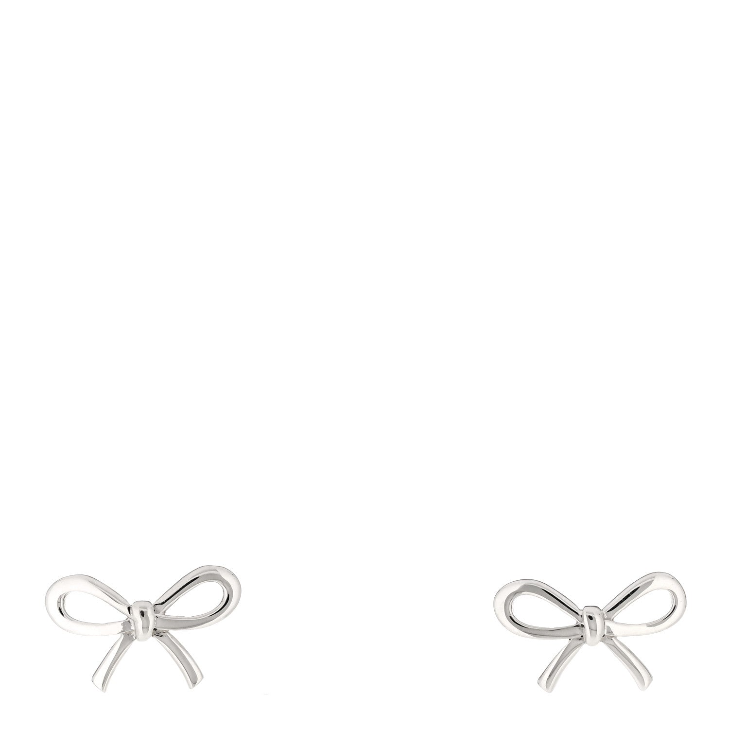 Tiffany Sterling Silver Bow Earrings 1 of 4