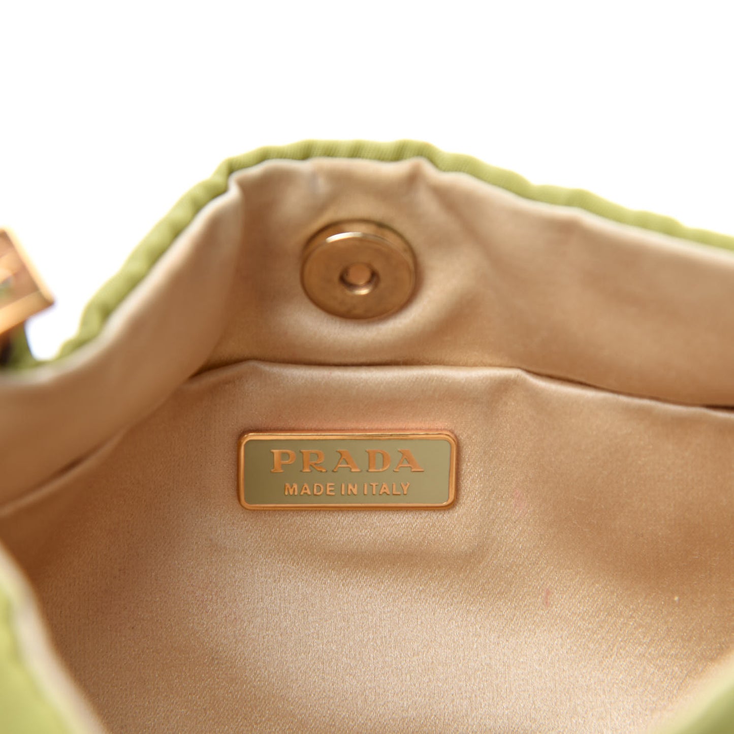 Tessuto Nylon Chain Shoulder Bag Green