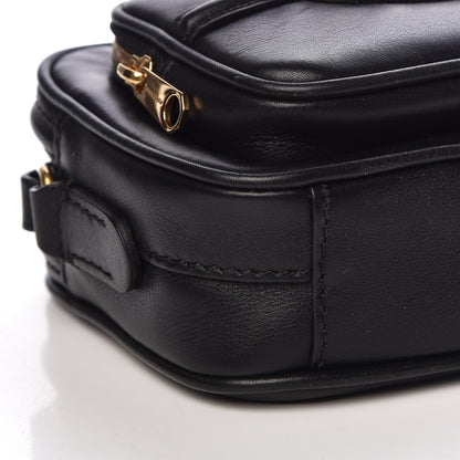 Burberry Smooth Calfskin 1983 Knight Check Link Camera Bag Black 8 of 10