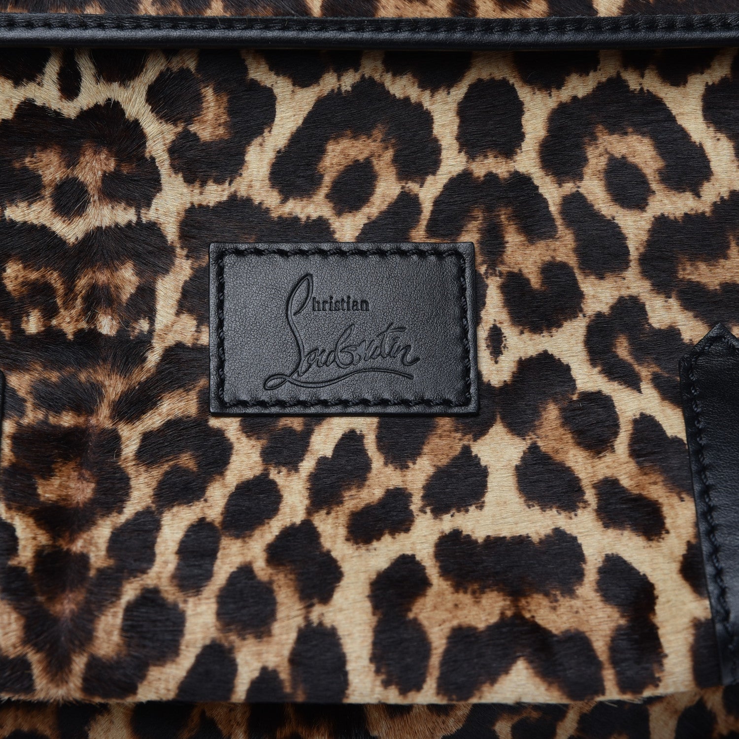 Christian Louboutin Pony Hair Calfskin Syd Backpack Leopard Black 9 of 9