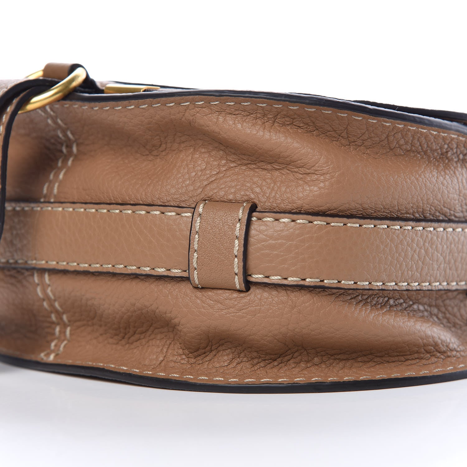 Chloe Calfskin Mini Marcie Round Crossbody Bag Nut 9 of 9