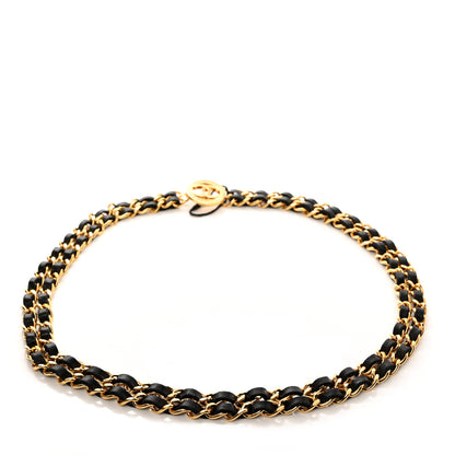 Chanel Lambskin Chain CC Medallion Belt Black Gold 2 of 4