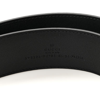 Gucci Textured Dollar Calfskin 40mm Belt 85 34 Black 4 of 4