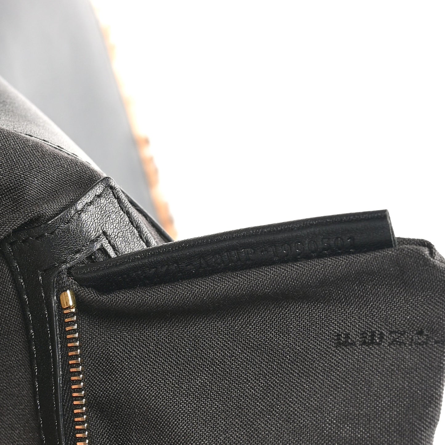 Shearling Vitello Dolce Macro FF 1974 Large Baguette Tobacco Black