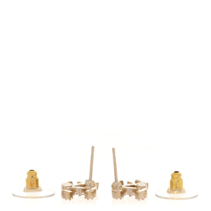 Chanel Crystal CC Starfall Earrings Gold 3 of 5