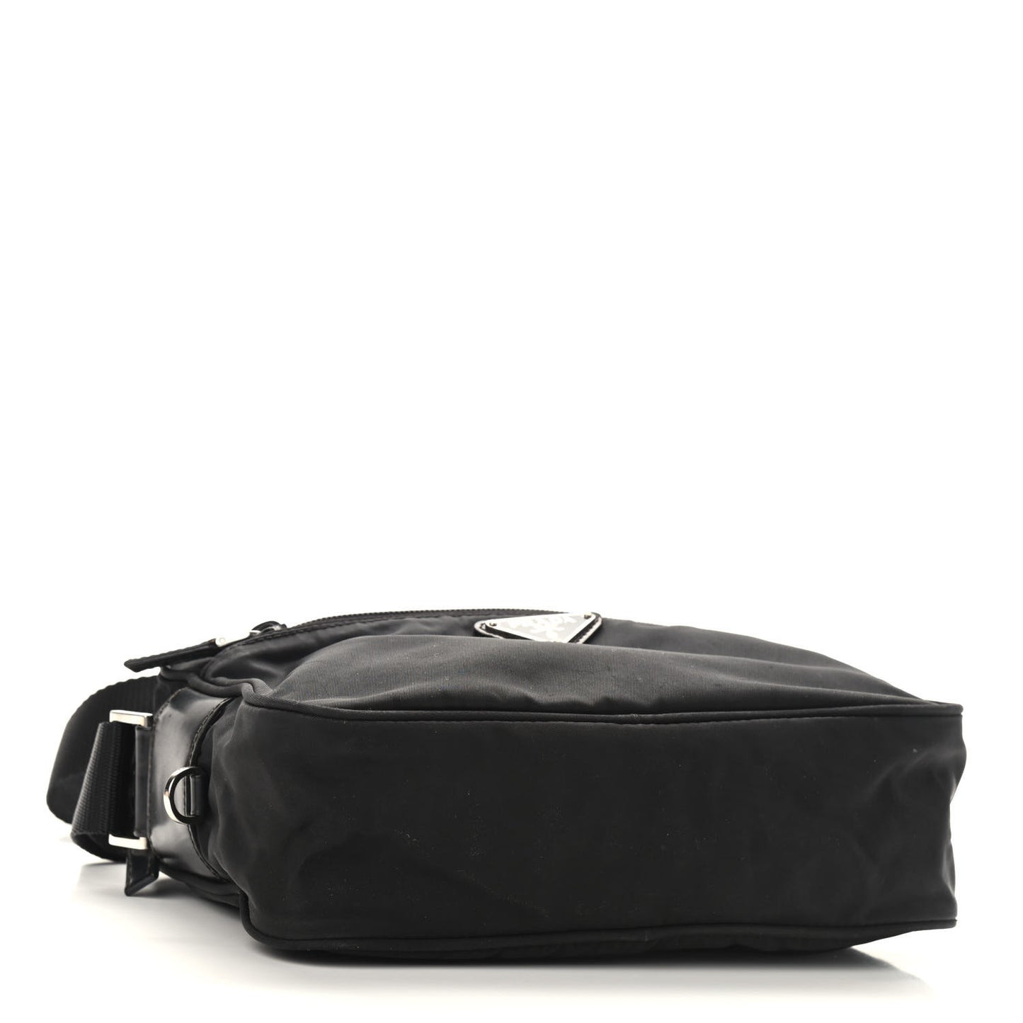 Nylon Tessuto Messenger Bag Black