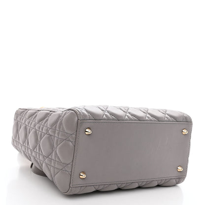 Christian Dior Lambskin Cannage Medium Lady Dior Grey 4 of 9