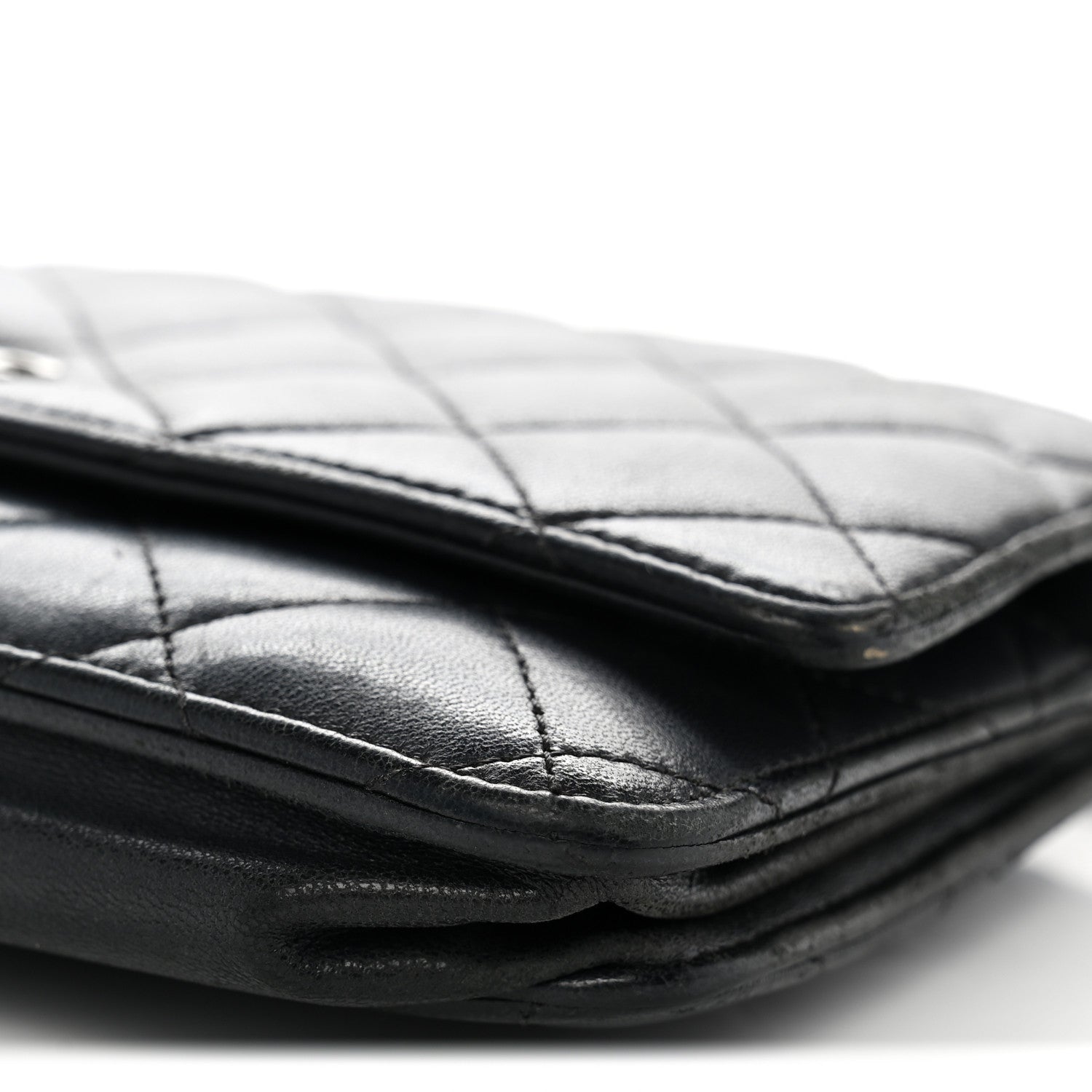 Chanel Lambskin Quilted Wallet On Chain WOC Black 11 of 13