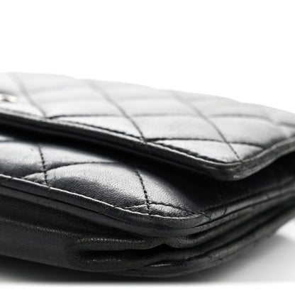 Chanel Lambskin Quilted Wallet On Chain WOC Black 11 of 13