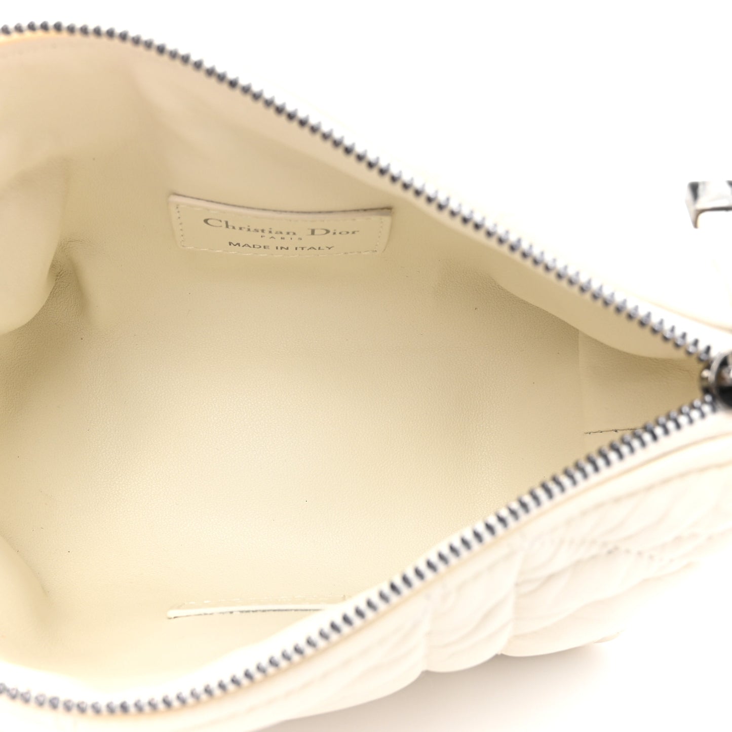 Calfskin Macrocannage Small Diortravel Nomad Pouch Latte Latte