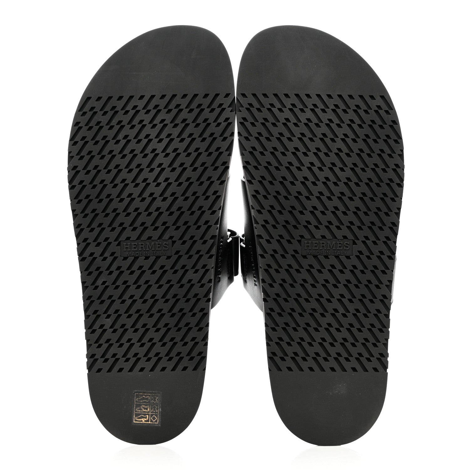 Hermes Calfskin Mens Chypre Sandals 44 Black 5 of 9